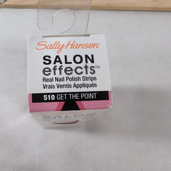 Sally Hansen Salon Effects Real Nail Polish Strips Peel Pink Black V Stripes - Picture 6 of 7